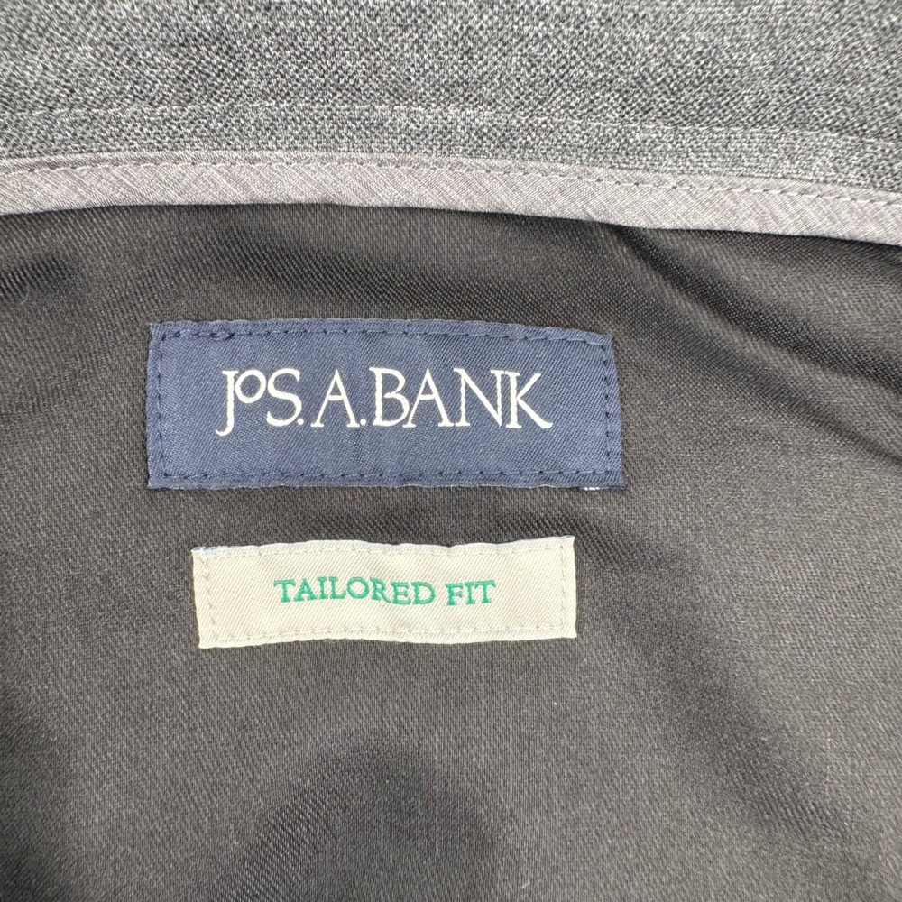 Jos A Bank Mens Grey Tailored Fit Dress Pants 42x30‎ Poly Viscose Stretch - Picture 8 of 16